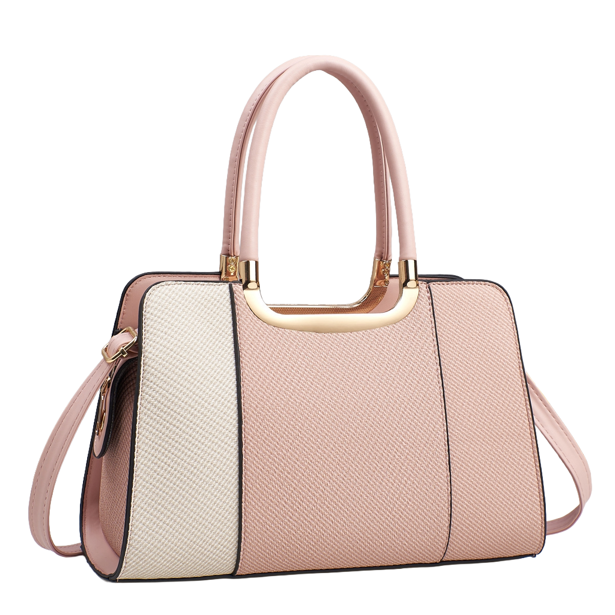 Color Contrast Stitching Shoulder Bag